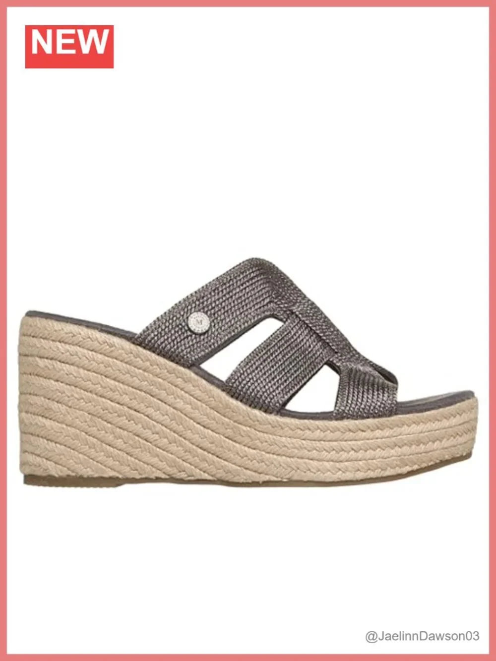 Skechers Women's Iris Unstoppable Loafer Wedge Sandal, Jute-Wrapped 3-Inch